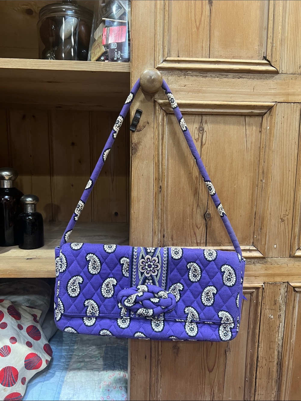 Vera Bradley Knot Just A Clutch Bag in Retired Simply Violet Pattern